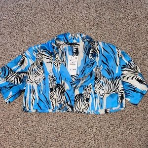 Zebra Crop Top